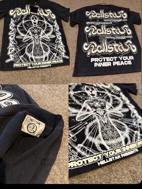 Hellstar Black Graphic Tee - Protect Your Inner Peace